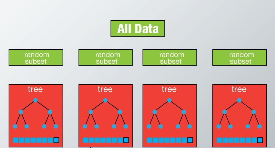 RANDOM FOREST When you can t think of any algorithm, use random forest! Algorithm (Bootstrap Aggregation) 1. Grow K different decision trees 1.