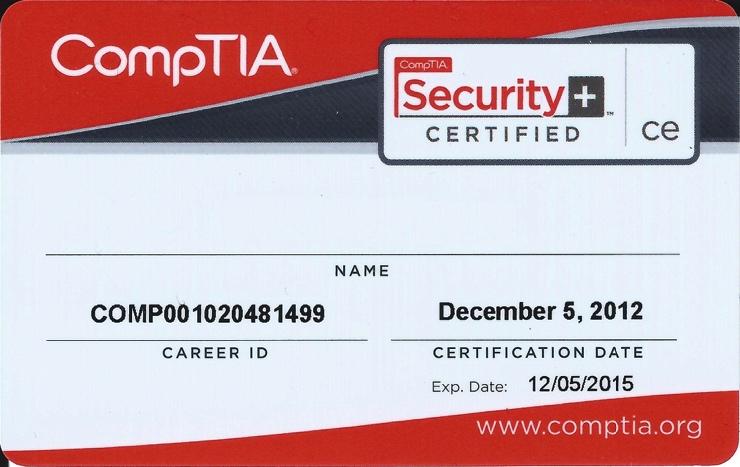 CompTIA Security + (SYO-401) The Security+ exam covers the most important foundational principles for securing a network and managing risk.