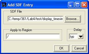 (b) Figure-5: Adding SDF file. STEP 4: Loading your design is similar to functional simulation.