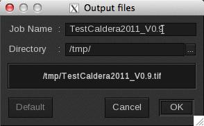 output file (name and location). This file is created by Caldera after ripping the original file.