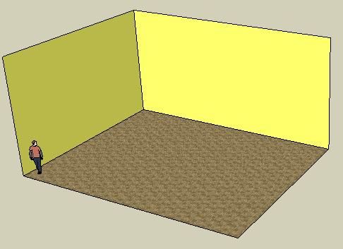 Google SketchUp Design Exercise 3 3. The bedroom will be a loft (it has two levels), so pull the rectangle up about 20 feet.