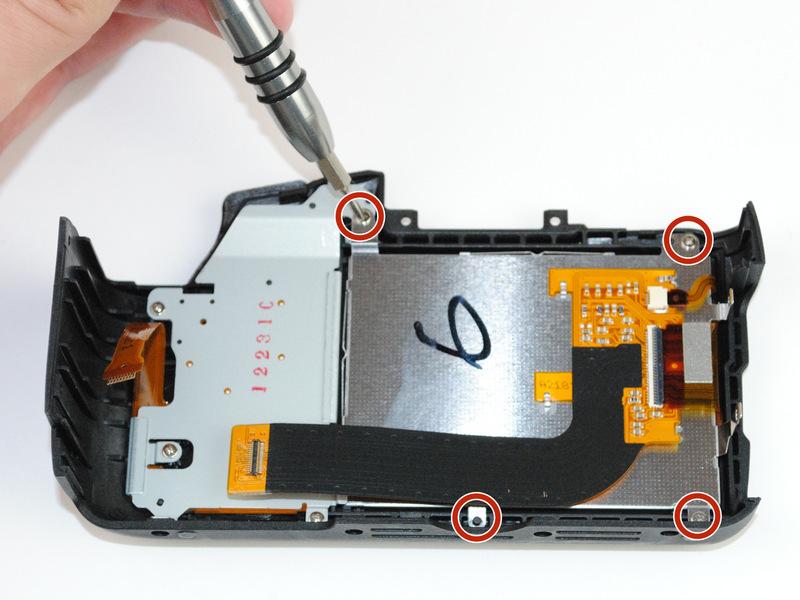 This back panel contains various control components of the camera as well as the