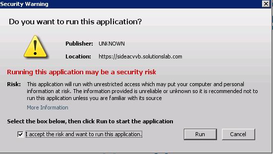 run this application and click on the Run