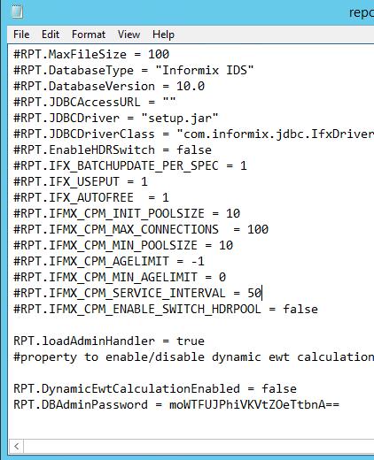 e. Change this value to False, in order to statically calculate the EWT RPT.DynamicEwtCalculationEnabled = false. f. Select File -> Save, to save the file. g. Repeat step 6 above to validate the CCB.