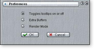 5 - Effects E-MU PowerFX Parameter Preferences Description The Preferences menu allows you to: Toggle the Tooltips On or Off Extra Buffers - Check this box if excessive stuttering occurs when using