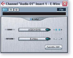 5 - Effects E-MU VST E-Wire E-MU VST E-Wire E-Wire is a special VST/ASIO Bridge which allows you to route digital audio via ASIO to PatchMix and back again.