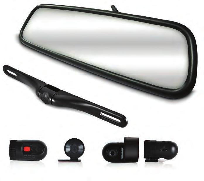 VEHICLE DVR DASH CAM KIT HD Video Recording System with Rearview Mirror