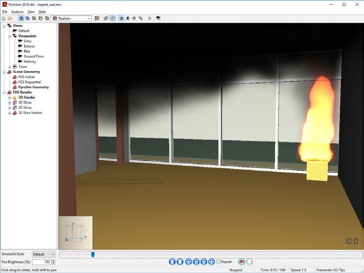 Figure 8: Fire viewed