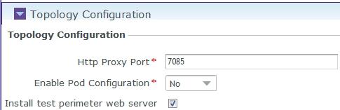 The following table lists the parameters you must configure. Table 13. Configurations for HTTP Proxy Serer Parameter Description HTTP Proxy Port Port for Apache on localhost. The default port is 7085.