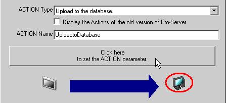 4 Click the [Click here to set the ACTION parameter] button.