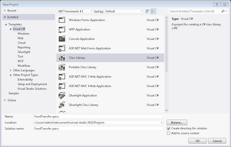 Behavior-driven Development Getting ready This recipe is created with SpecFlow.NET Version 1.9.0 and Microsoft Visual Studio Professional 2012. 1. Download and install SpecFlow from Visual Studio Gallery http://visualstudiogallery.