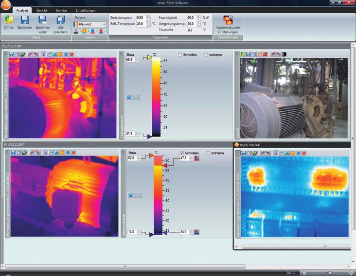 IRSoft Precise analysis of thermal images Infrared images can be conveniently processed and analyzed on a PC using the IRSoft.