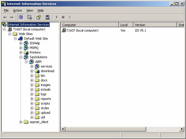 18 Installation Instructions for SAS Activity-Based Management 6.2 4. Select the Directory Security tab and then click the Server Certificate button in the Secure communications area. 5.