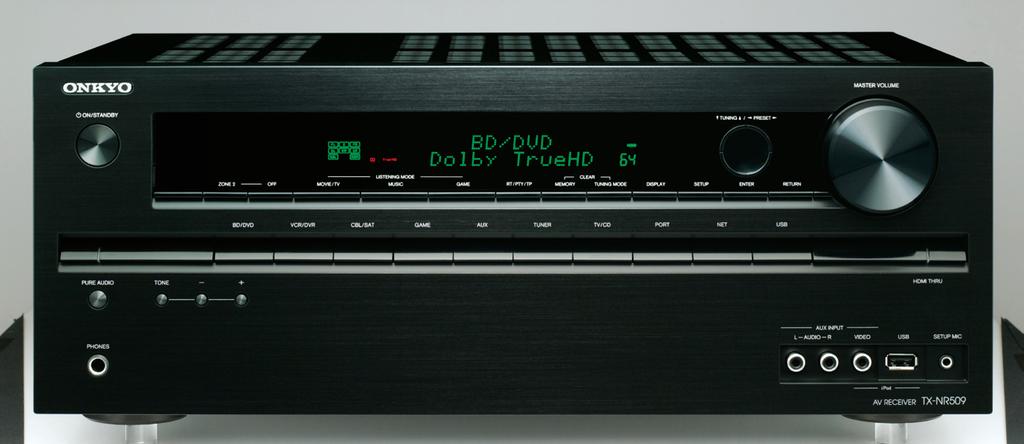 TX-NR579 7.1-Channel Network A/V Receiver Value and Versatility to Drive Your Entertainment Dolby Pro Logic IIz for New Surround TX-NR509 Certified with Windows 7 and DLNA Version 1.