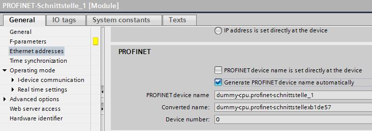 3.3.4 Address assignment and loading (Project A) Before you can compile or load the project, you need to set a password for the safety CPU.