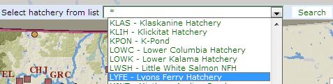 Click the Open Hatchery Release Data App button. This opens a FPC Hatchery Release Data Mapping Application for fall Chinook. 4.