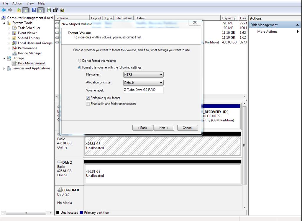 Assign a drive letter for the resulting RAID volume. Notice that the RAID can be assigned to an empty NTFS folder. Choose the appropriate option, then click Next. Figure 8.
