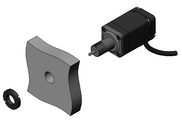 While installing, hold the MP-21 by the front mount to avoid applying torque to the housing.