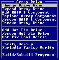 ICP RAID Console In the Select Array Drive window, you can press <F4> to display detailed information on the selected array drive level-by-level (for example, the structure, the order, or which hard