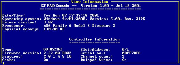 ICP RAID Console Figure 10-112.