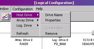 menu. ICP RAID Navigator uses the selected refresh rate to update the contents of the Physical Configuration and Logical Configuration windows.