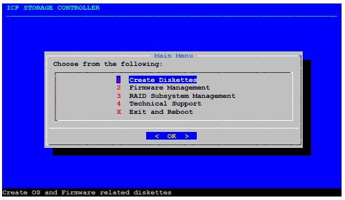 Getting Started Figure 2-7. Main Menu 2. From the menu, select Create Diskettes, then press Enter. The Create Diskettes Menu appears. See Figure 2-8.