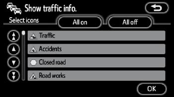 ADVANCED FUNCTIONS (a) Show traffic information 1.