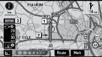 touch the Traffic. On map screen 2.