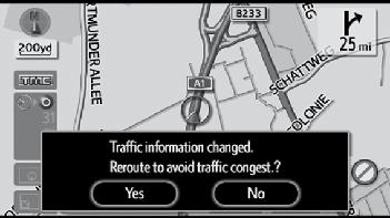 1 Traffic information icon Icons are displayed on the map. To display information, touch the corresponding icon on the screen.