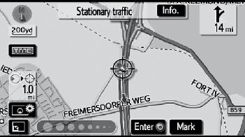 ADVANCED FUNCTIONS (f) Traffic information When the cursor is set on a traffic information icon,