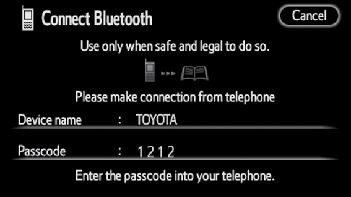 OTHER FUNCTIONS 5. Touch Register to connect your cellular phone to the system.