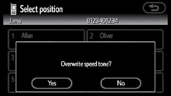 OTHER FUNCTIONS Editing the speed tone You can edit the speed tone. 4.
