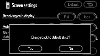 OTHER FUNCTIONS Initializing the settings You can initialize the