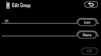 Selecting a group icon Editing a group