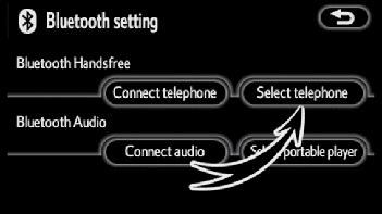 Set a Bluetooth phone Selecting a Bluetooth phone In case you register more than one Bluetooth phone, you need to choose a favorite one. 1. Push the MENU button.