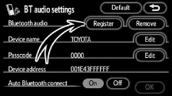 (a) Enter a Bluetooth audio player To use the Bluetooth audio system, you need to enter your portable player into the system.
