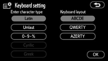BASIC FUNCTION Switching the keyboard layout KEYBOARD LAYOUT TYPE