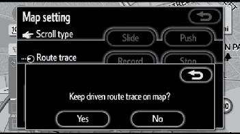 Record : To start recording the route trace. Stop : To stop recording the route trace.