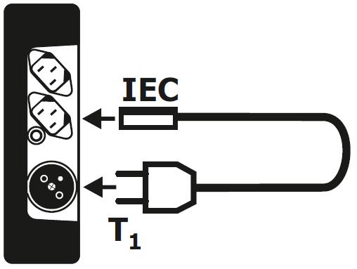 If the result of the visual inspection is positive, connect the tested device according to the diagram below (the device should be turned on). Press START/STOP button.
