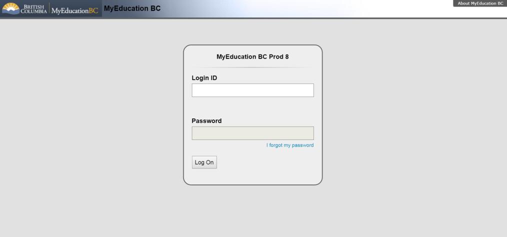 MyEducation BC: Introduction to the Student Portal 1. Navigate to the following link from any internet connected computer: https://www.myeducation.gov.