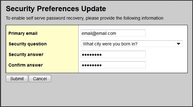 Enter in a valid email address (Enter in a place holder such as the one below if you do