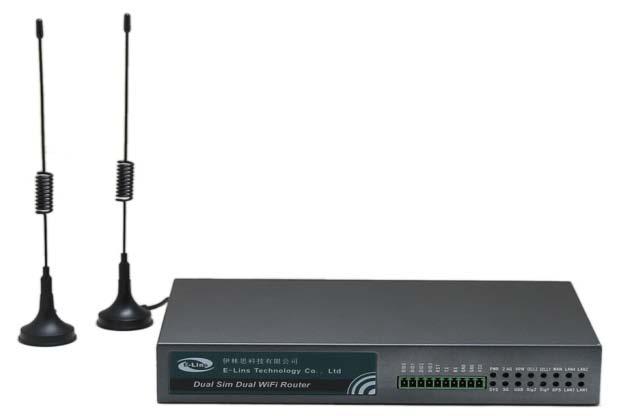 H700 Gigabit Ethernet Dual SIM Dual WiFi Router Main Industrial class, dual sim dual radio module, two sim card slots.
