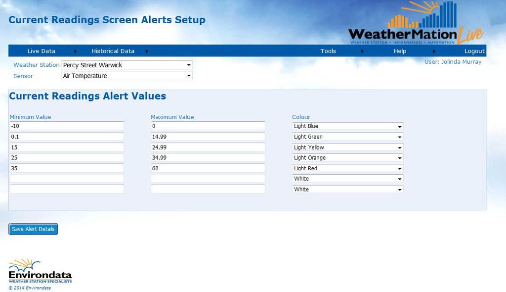 2.0 WeatherMation LIVE Web Setup and Reports There are a few basic configuration tasks and reports on the WeatherMation LIVE website.
