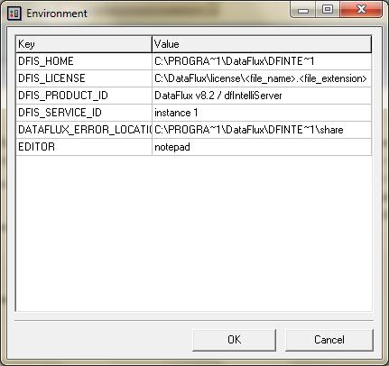 8. In the Service Monitor dialog box, click the Change your environment settings link.