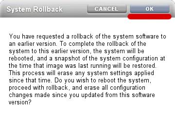 This means that a rollback will not necessarily retain all updates made to the storage controller. However, this does not affect any changes made to the storage pools themselves.