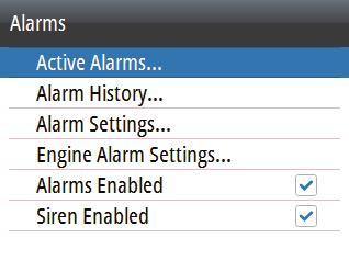 Acknowledging an alarm An alarm is acknowledged by pressing the ENTER key.