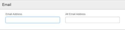 Email & Addresses Email addresses are in their own section Click