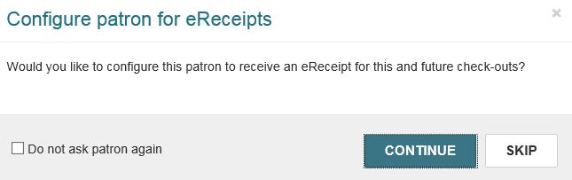 Check out A setting in System Administration can allow a prompt to appear when checking out items to a patron whose