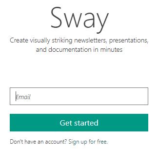 search box type Sway.