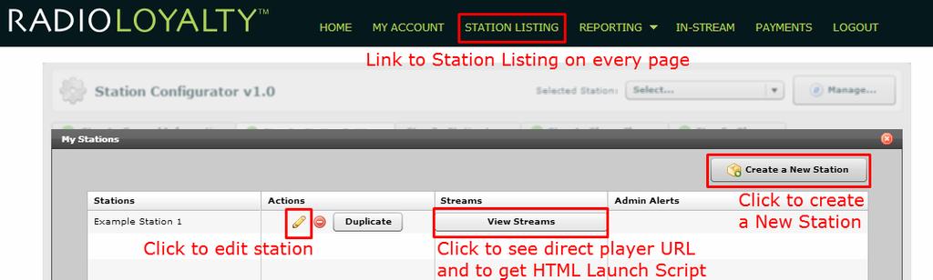 New Station on the Station Listing